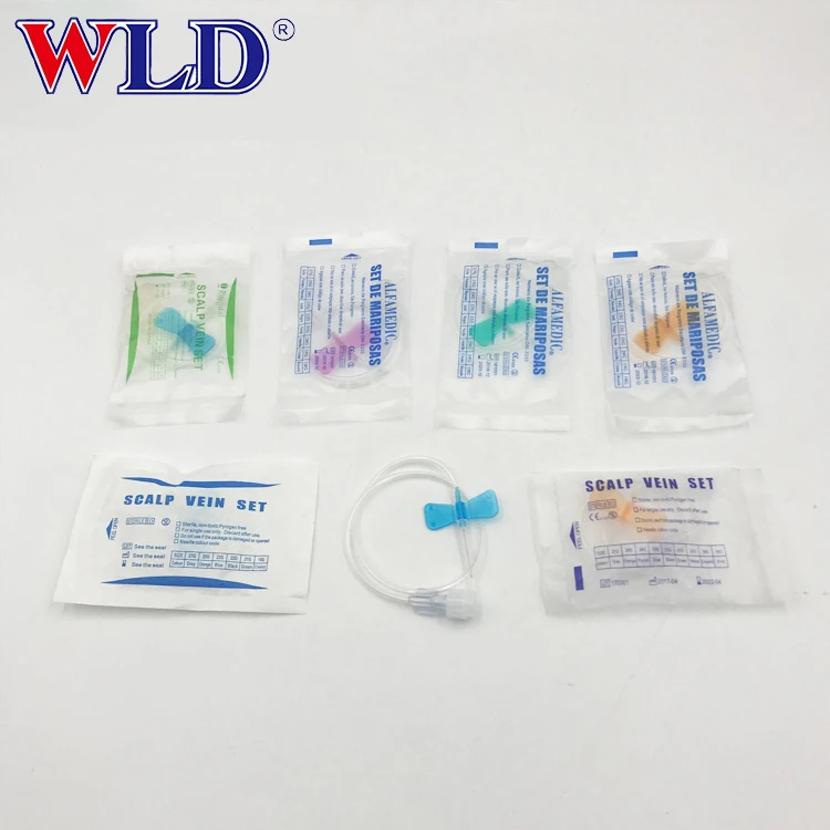 18G 20G 22G 26G 27G surgical safe luer lock scalp vein infusion set for sale