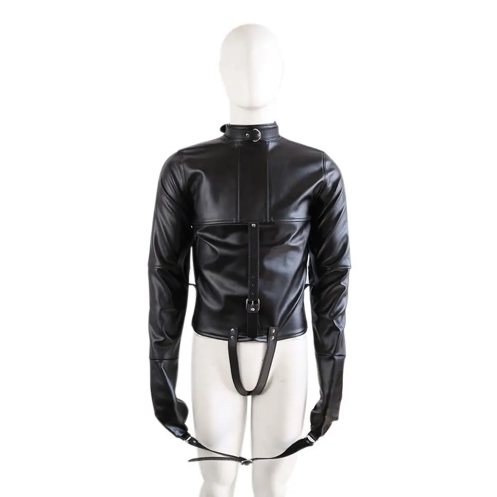 Adult Sex Game Adjustable Bondage Jacket With Long Sleeves, Fetish Costumes Restriction Straitjacket Sex Toys For Couple