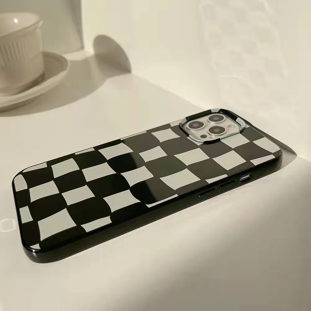Checkerboard Plaid Checked Checkered Phone Case For Iphone 11 Pro Xs Max Xr X 7 8 6 6s Plus Grid Hard Back Cover Slim Coque