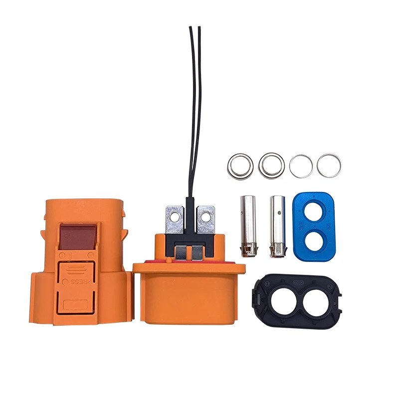 2 Pin 2Pin 3.6mm 50A Waterproof Amphenol HVIL Connector Plug and Socket for  EV Electrical Connectors Cars