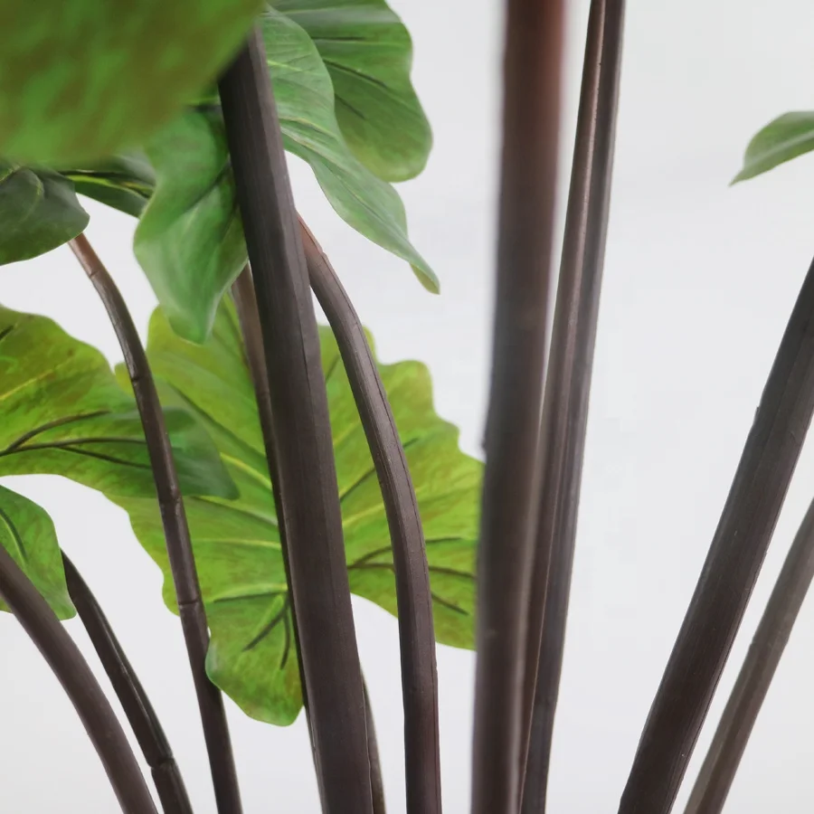 High quality artificial colocasia esculenta plant plastic taro plant