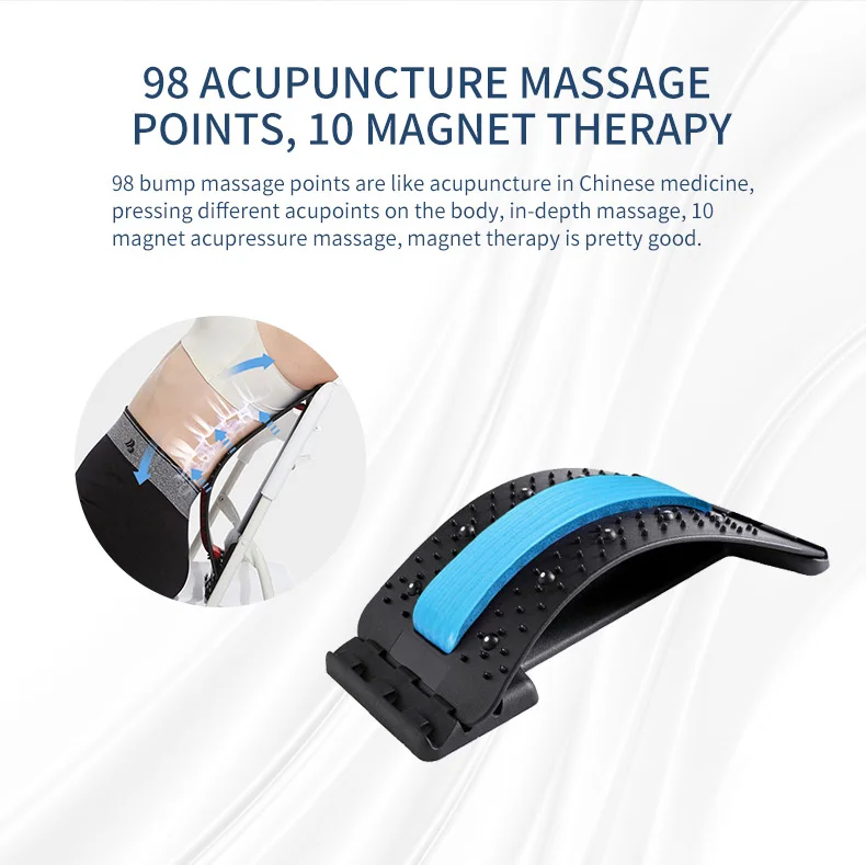 Pain Relief And Muscle Relaxation Adjustable Magnet Therapy Back Cracker Lumbar Back Massager Stretcher