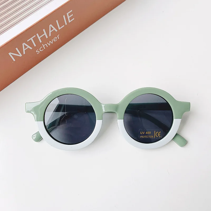 Children Sunglasses Korean Girls Round Frame Sunglasses Personality Baby Sun Block Sunshade Fashion Versatile Sunglasses
