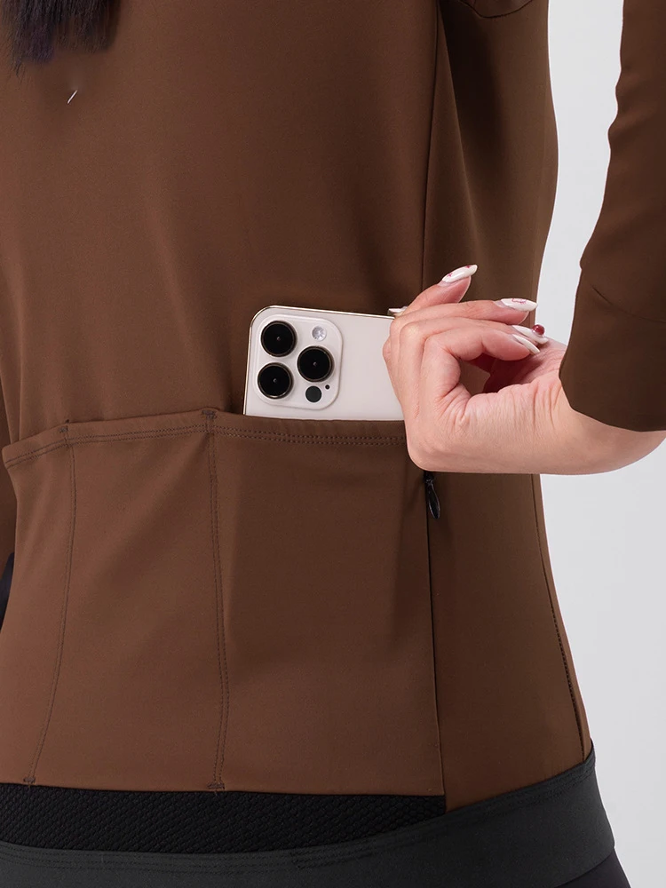 Unisex Customizable Long Sleeve Cycling Jersey Recyclable Quick Dry Lightweight Material Breathable Fleece Winter Jersey