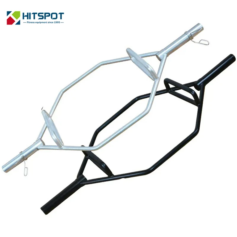 Wholesale weightlifting ez curl barbell bar Fitness gym equipment barbell Accessories safety stainless steel squat hex barbell