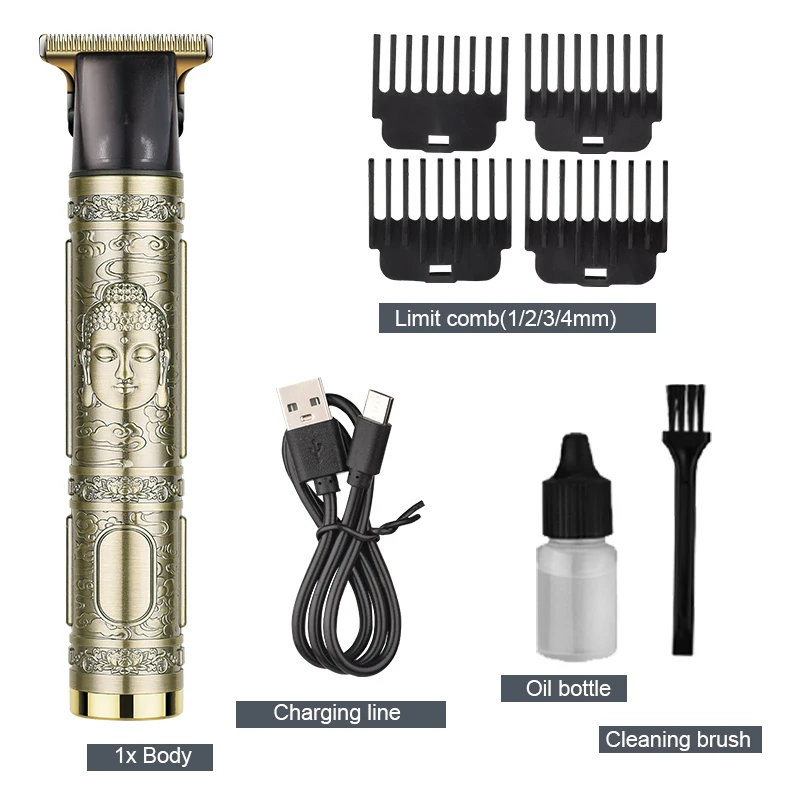 2022 new electric barber replaceable battery USB rechargeable household electric shaver special for professional barber salon