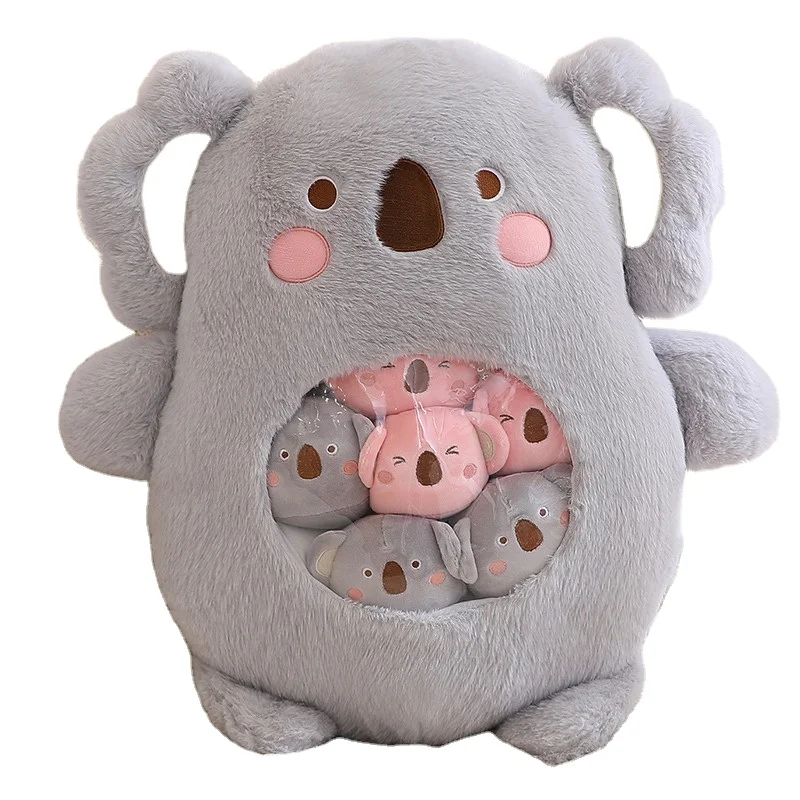 JS TOY Lovely Soft Animal Cartoon Plush Toy Pillow Koala Dinosaur Bear Rabbit Doll Boyfriend Cushion Girl Children Birthday Gift