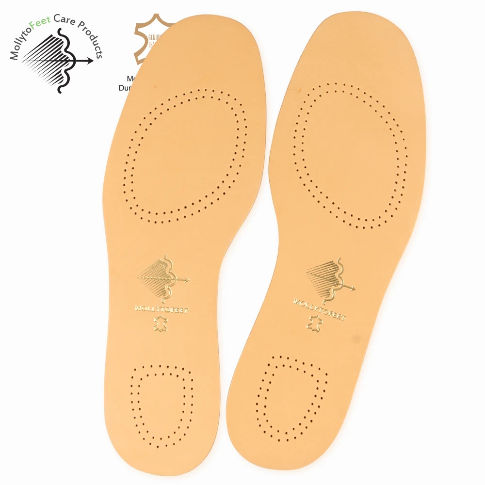 Mollyto FREE SAMPLE Full Length Breathable Latex Foam Customizable Natural Sheepskin Genuine Leather Insoles for Shoes