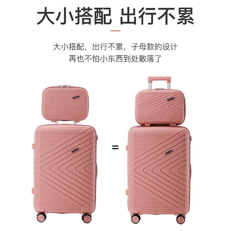 Factory Wholesale PP luggage Sets 20 inch 4 Pieces PP  travel bags luggage with 360 Wheels