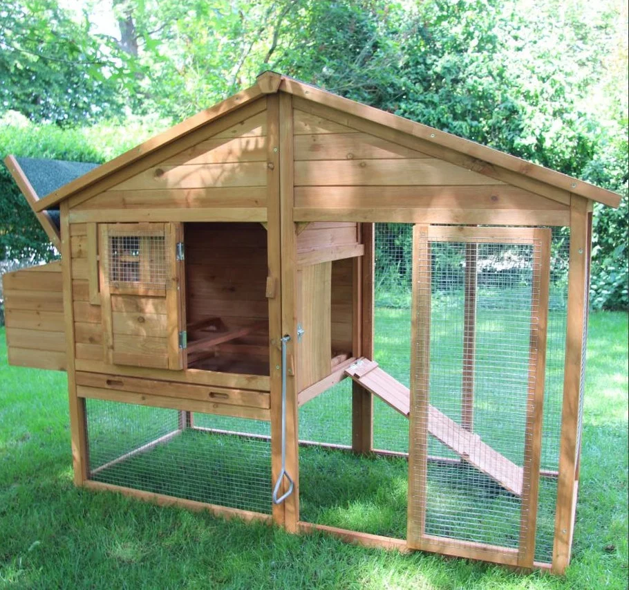 Jaalex High Quality Wooden Outdoor Backyard Chicken Hen House Pet Rabbits Hutch With Egg Box For Sale