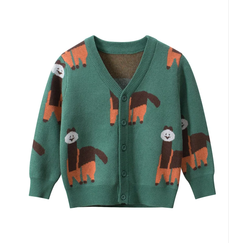 Kids Sweater Coat Autumn Winter Baby Boy Girl Knitted Sweaters Children Cardigan Animal Unise