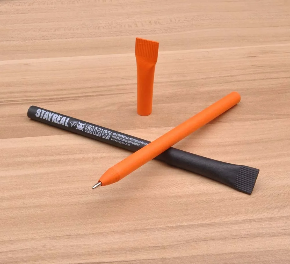 Novelty design customized logo recycle paper pen gift biodegradable pen