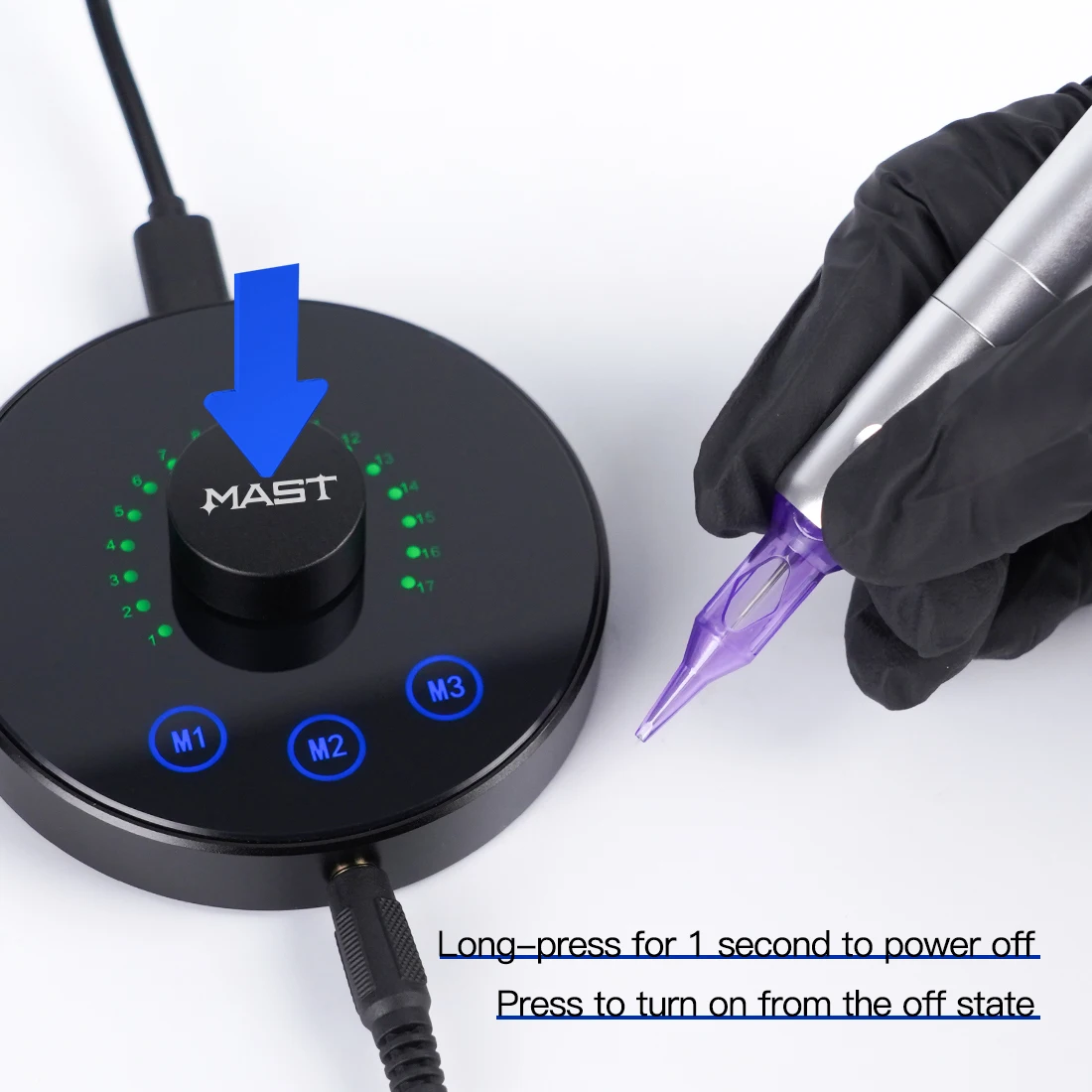 Mast halo 3 power supply three modes for tattoo machine new design 3A