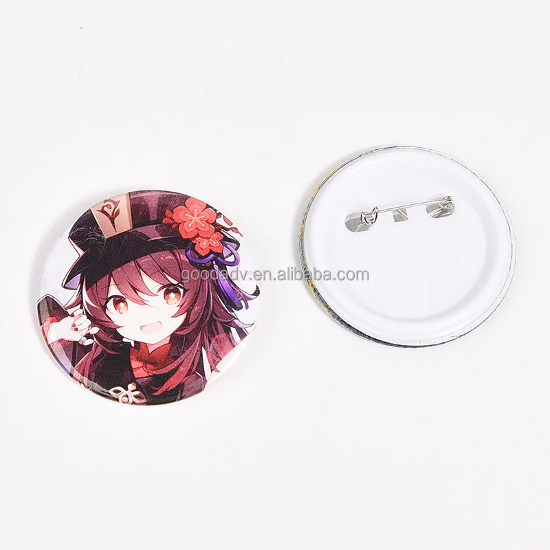 Customized design button badge pin badges in 44mm with costom logo