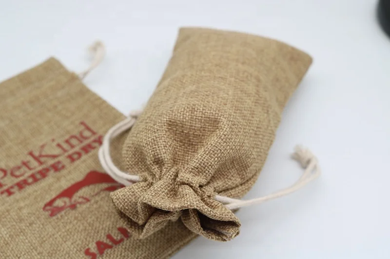 custom printed small jute hemp bags