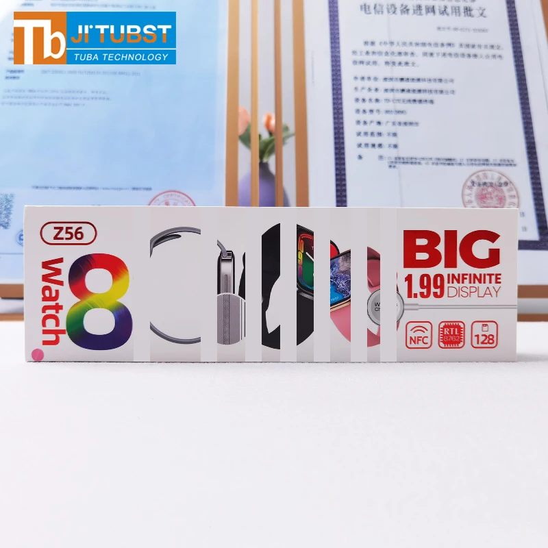 Free sample reloj inteligente 1.99 inch Wearable Devices Z56 smart watch 2022 series 8 wristwatch RDfit smartwatch Z56