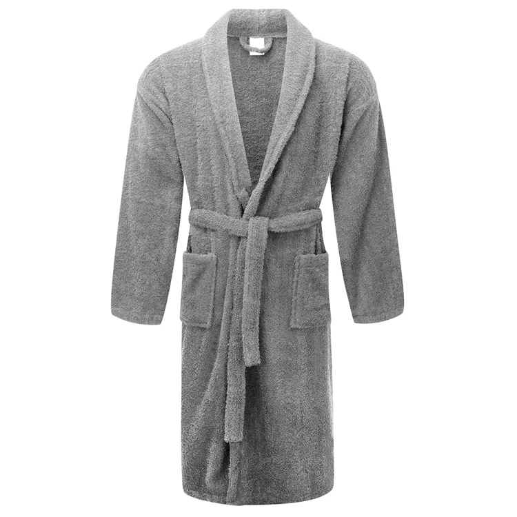 Classical Hotel 100% Turkish Cotton Bathrobe Terry Toweling Bath Robe For Men And Women