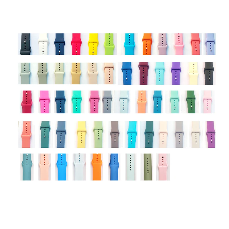 Ремешок сменный силиконовый для Apple Watch band series 6 5 se 4 3 2 1, спортивный браслет для iwatch band, аксессуары для iWatch