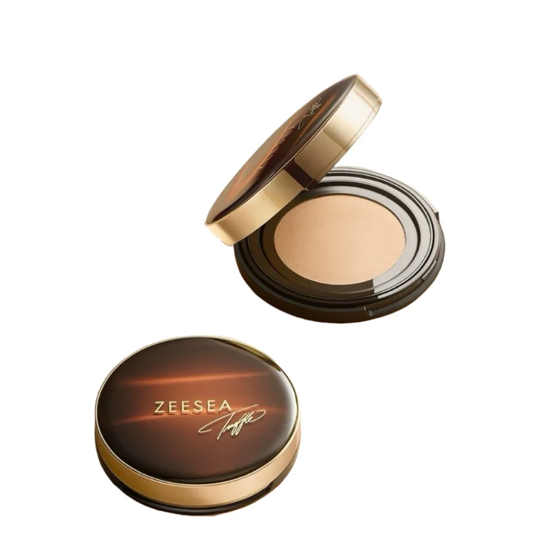 ZEESEA Own Brand Black Truffle Essence CC Cream Long-Lasting Moisturizing Brightening Liquid Face Makeup Base Setting Powder