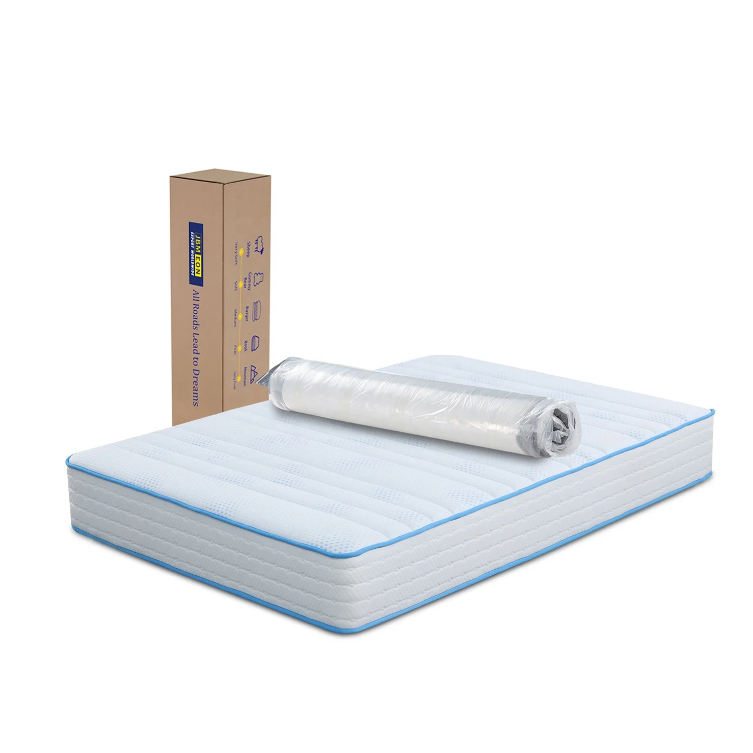 Pocket Spring Mattress Canada California Super King Queen Size in a Box 10 Inch 5-zone Home Furniture Bedroom Furniture Modern