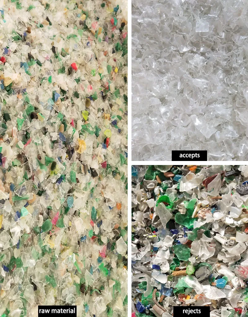 CCD belt-type HDPE white flake color sorting machine/the best sorter for plastics