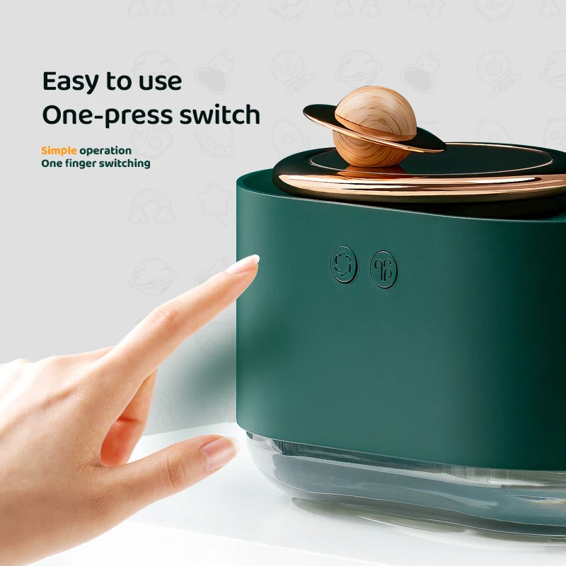 Creative gift rotating planet humidifier car spray humidifier USB mini large capacity cute colorful night light humidifier