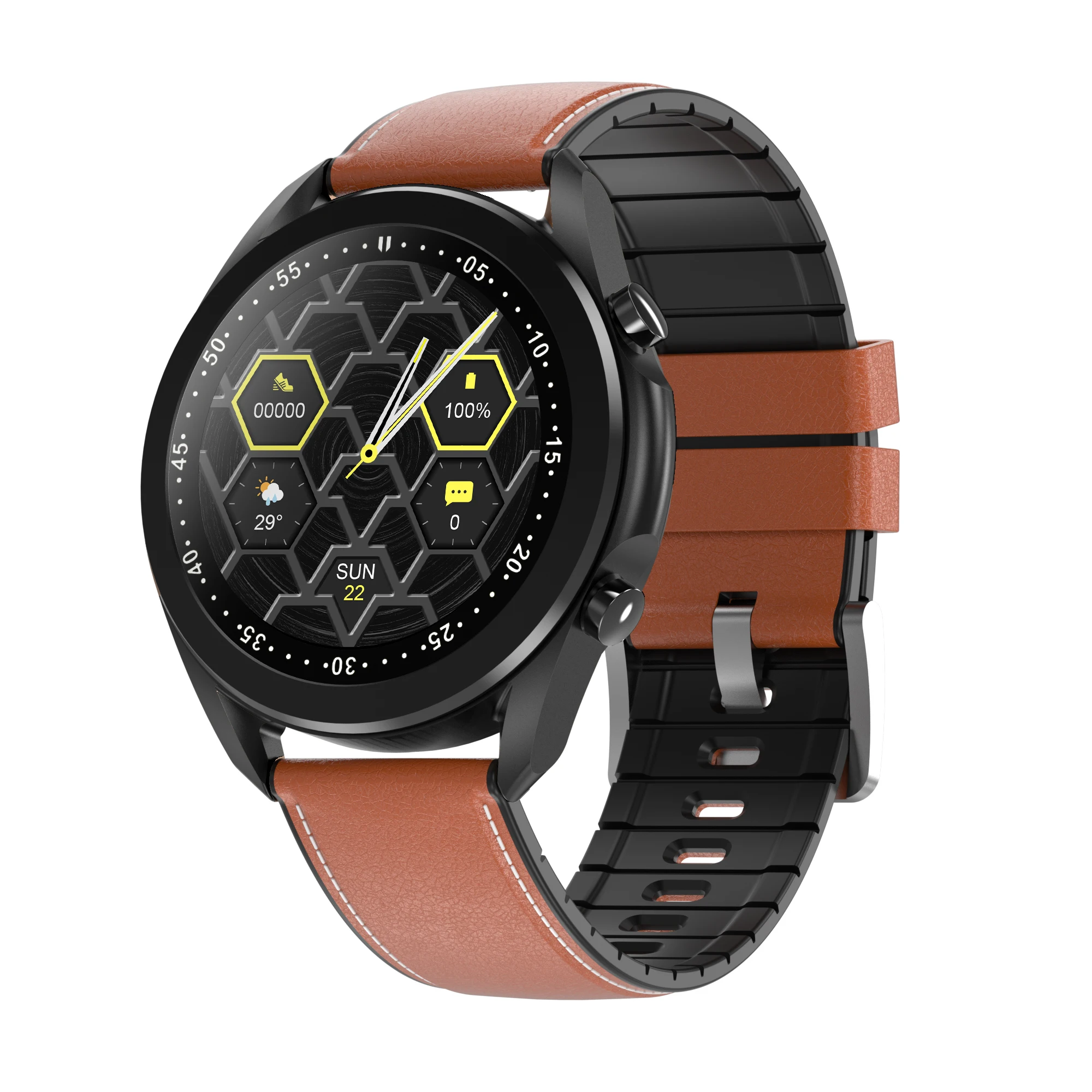 Smart Watch 2022 DW95 Round Touch Screen Body Temperature Answer Call Fitness Tracker Voice Assistant Sports Watch