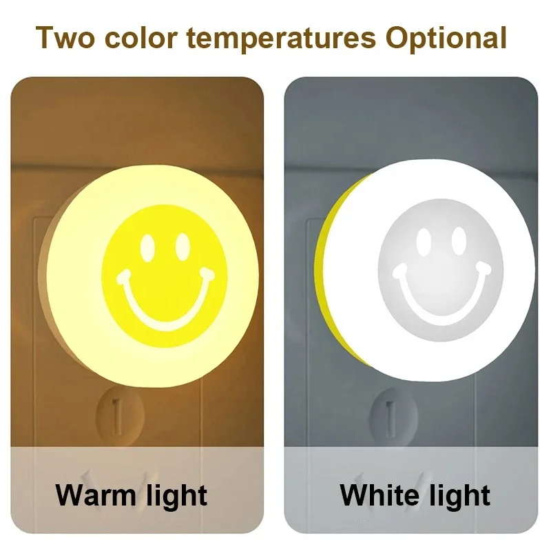 Simple creative bedside kidsroom table lamp computer 5v usb power small cute smile face projection bedroom night light