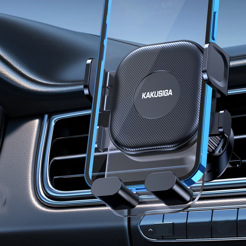KAKU KAKUSIGA New Press-type Car Air Outlet Phone Holder Anti-slip Shock-proof Stable Car Mount for Cellphone