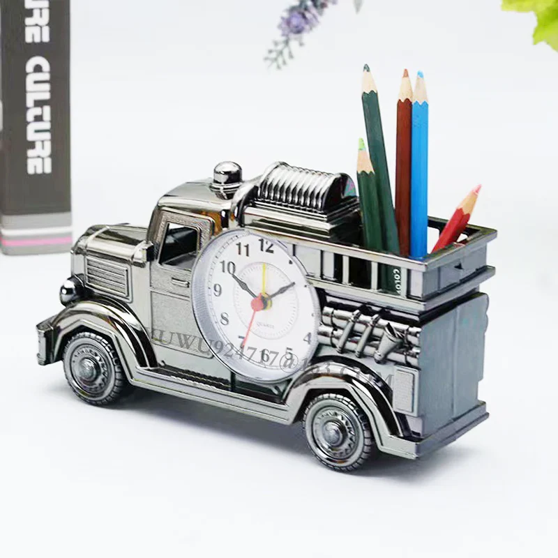 New Truck  Model Alarm Clock  Desk Decorative Alarm Clock Plastic Fumeus Missile Hand Gun Table Alarm Clock