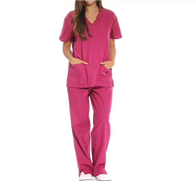 Hospital Nurses Carers Therapist Medical Nurses Doctors Uniform Pants+Tops Hospital Uniforms
