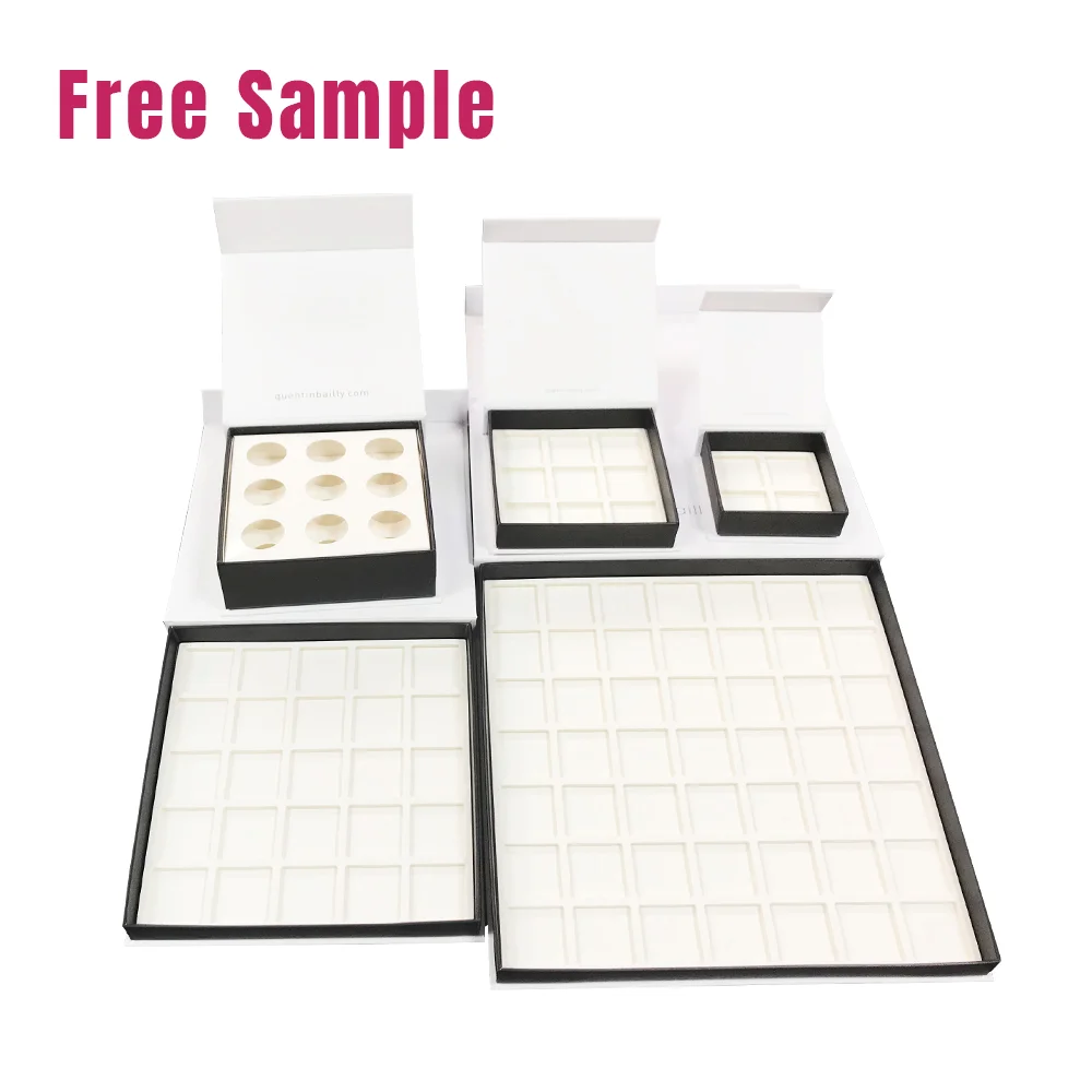 Best Custom Logo Truffle Bonbon Candy Covered Strawberry Rigid Black Chocolate Box Magnetic Packaging Gifts Boxes With Inserts