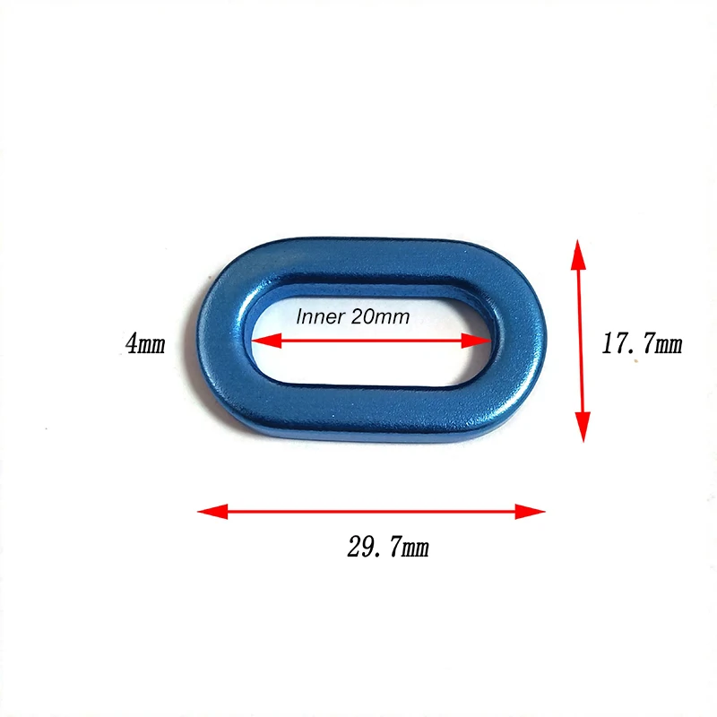 Wholesale Metal Heavy 20mm Seamless Oval Rings Flat Aluminum Ring Buckles Loop Hardware Accessory For Bag