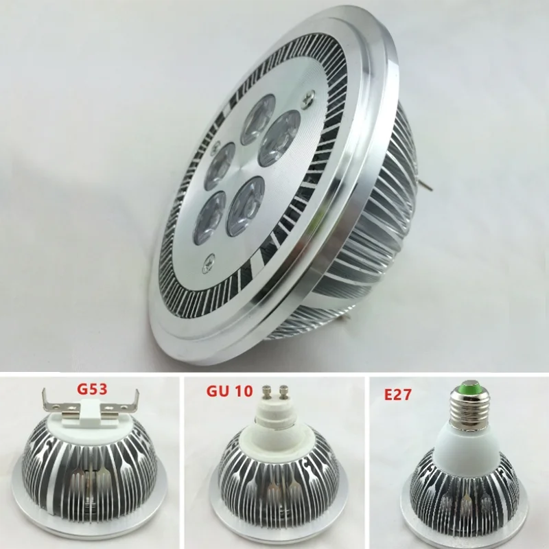 LED AR111  G53 GU10 E26 E27 AC12-24V  LED high power spotlig Commercial lighting internal lamp