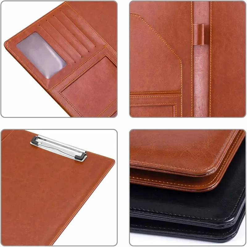 Resume Portfolio Folder Leather Interview Portfolio Business Portfolio Organizer with Legal Pad Folder Clipboard