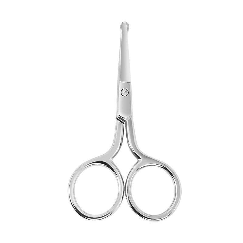 Safety Rounded Blunt Tip Nose Hair Scissor Stainless Steel Eyebrow Scissors Facial Hair Trimming Scissors For Men Women