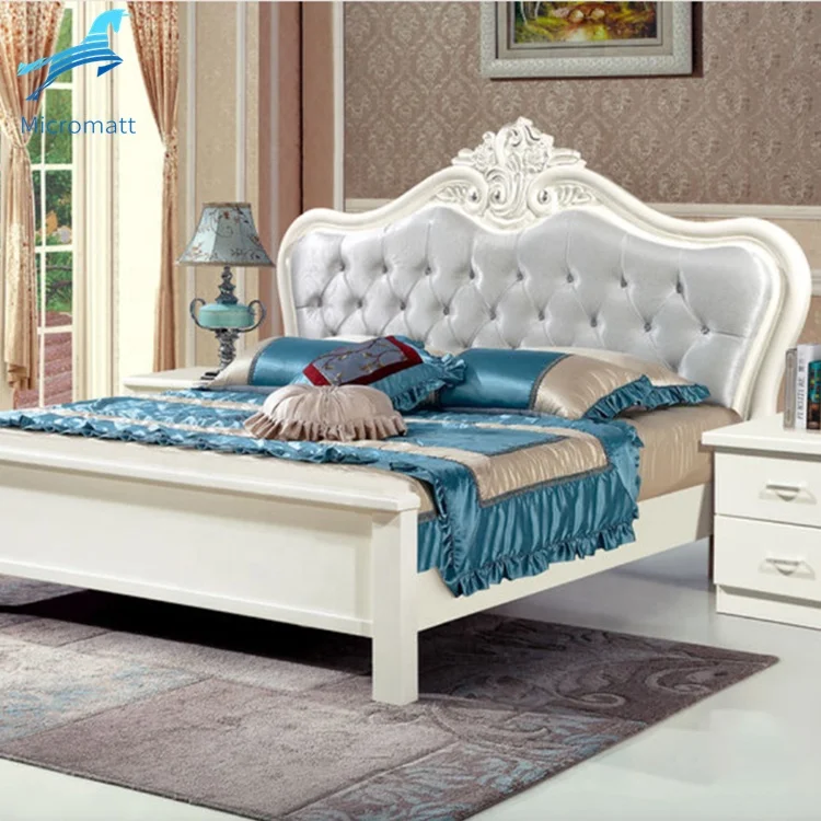 Bedroom Set Furniture Frame Double Queen Modern Plastic steel pine Luxury Bed