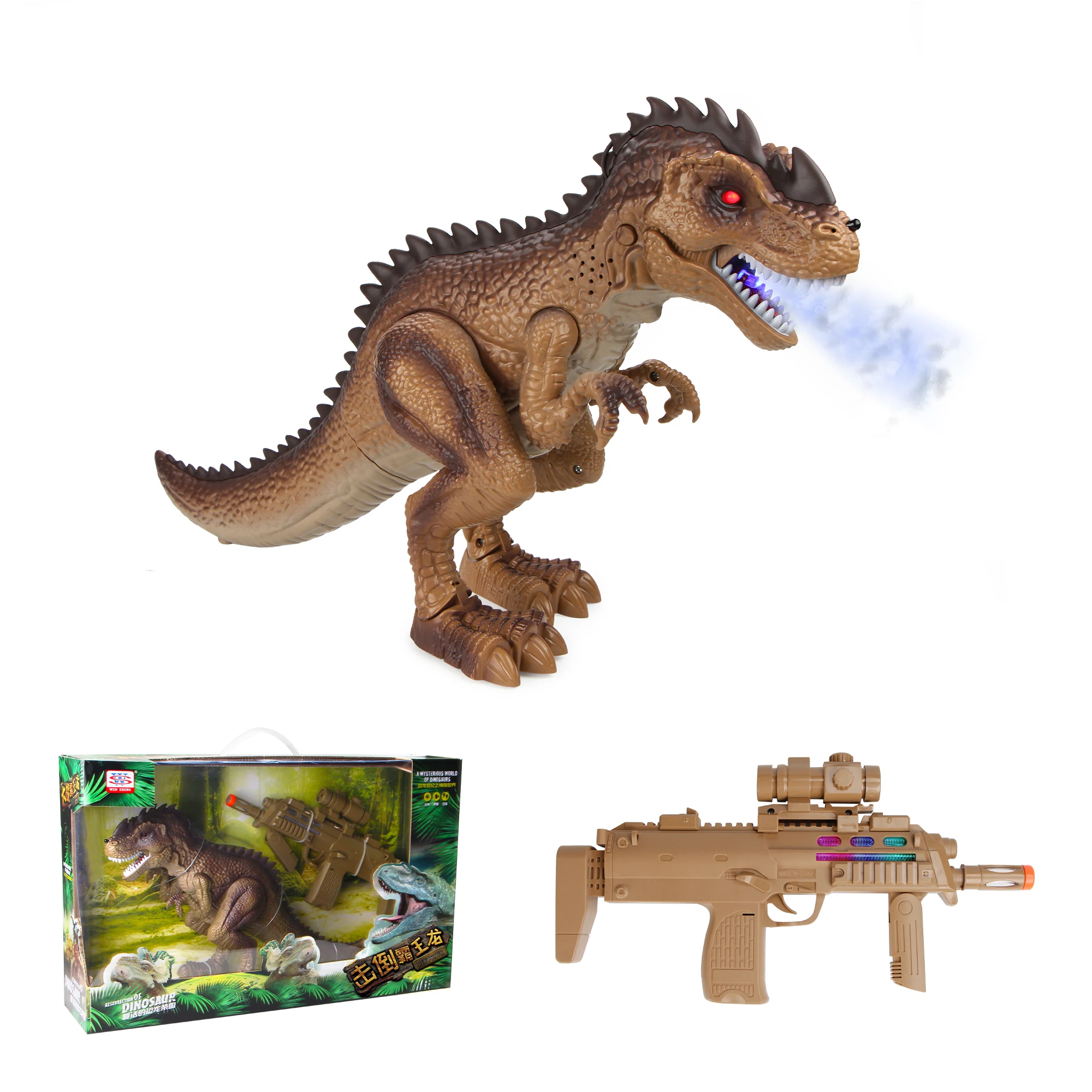 DF 2020 knock down Tyrannosaurus fight shoot dinosaurs smart toys for boys dinosaur toys set best toy for children