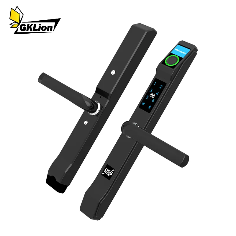 Smart door lock for double glass sliding door fingerprint digital lock for sun room