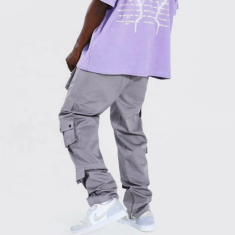 Dec Wholesale Custom Kargo Pants Hip hop Jogger Gym Sweatpants Customized Logo Elastic Waist Pockets Men Cargo Pants