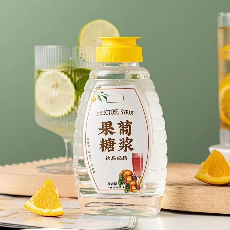 Factory Wholesale PET Squeeze Honey Bottle with Valve Lid