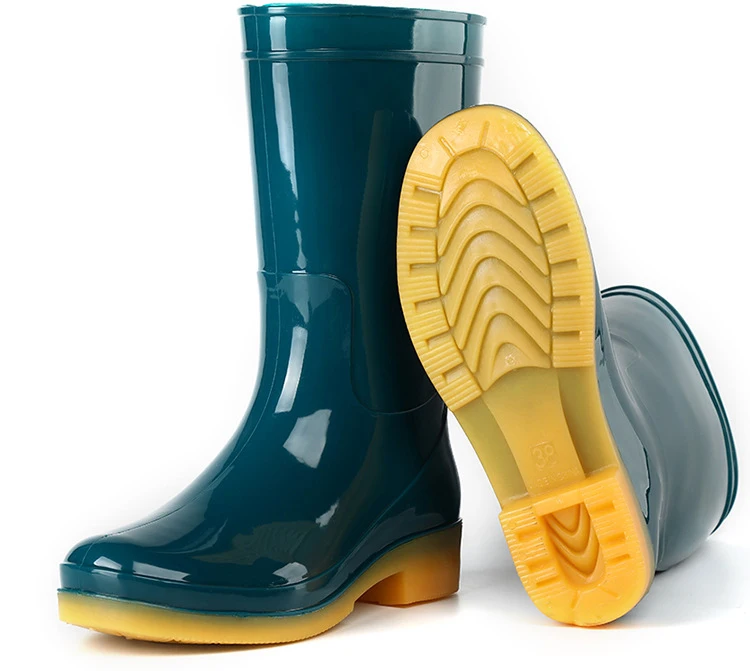 high quality durable oxford sole PVC garden rain boots for womens rain boots fishing shoes rain boots for daily work