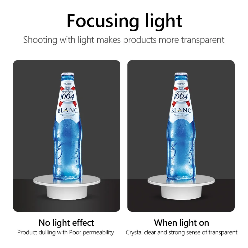 Turntable-BKL 360 Degree Electric Rotating Mirror Turntable Display Stand Still Product Photography For Jewelry and Watches