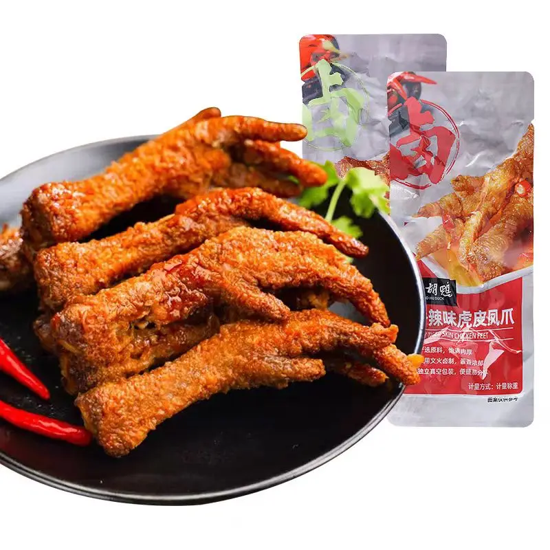 110 г оптовые китайские закуски куриные лапки закуска Тигровая кожа повседневные пять ароматных острых куриных ножек