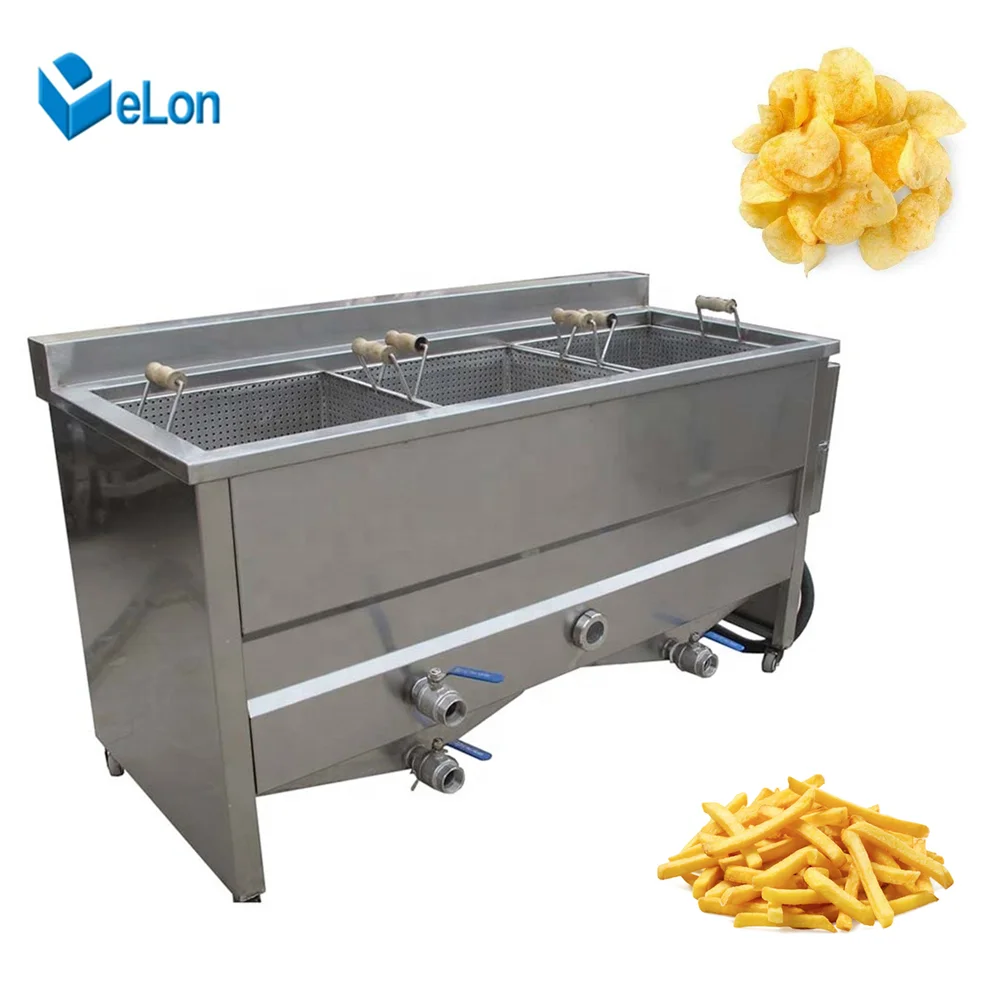Automatic Industrial Frozen French Fries Production Line Potato Chips Making Machine