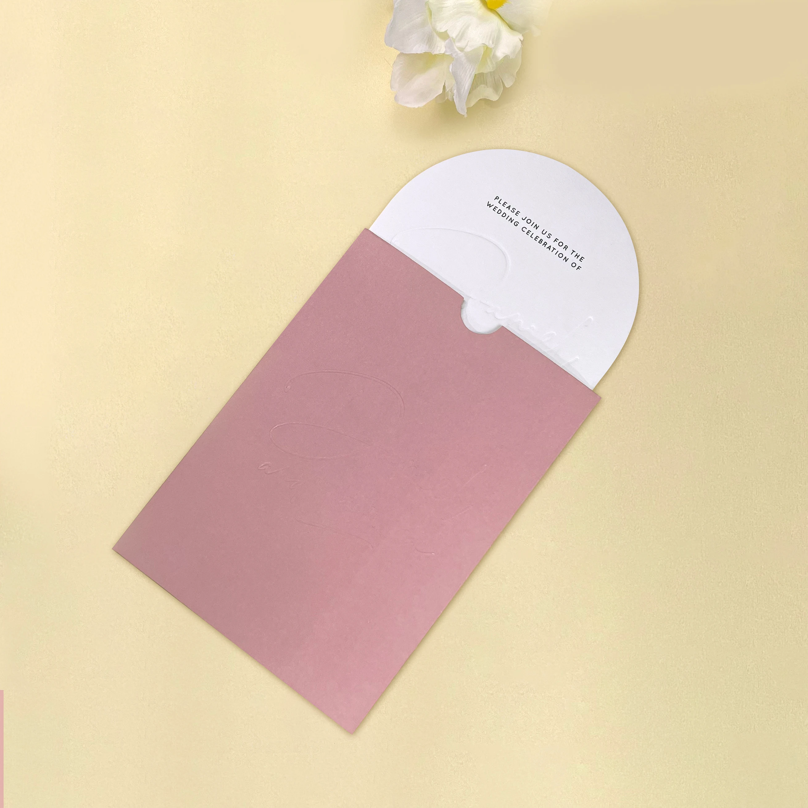 Hot sale Pink Greeting Letter Gift Card Invitation Card Envelope Color Offset Printing Paper Customized ordinary Paper