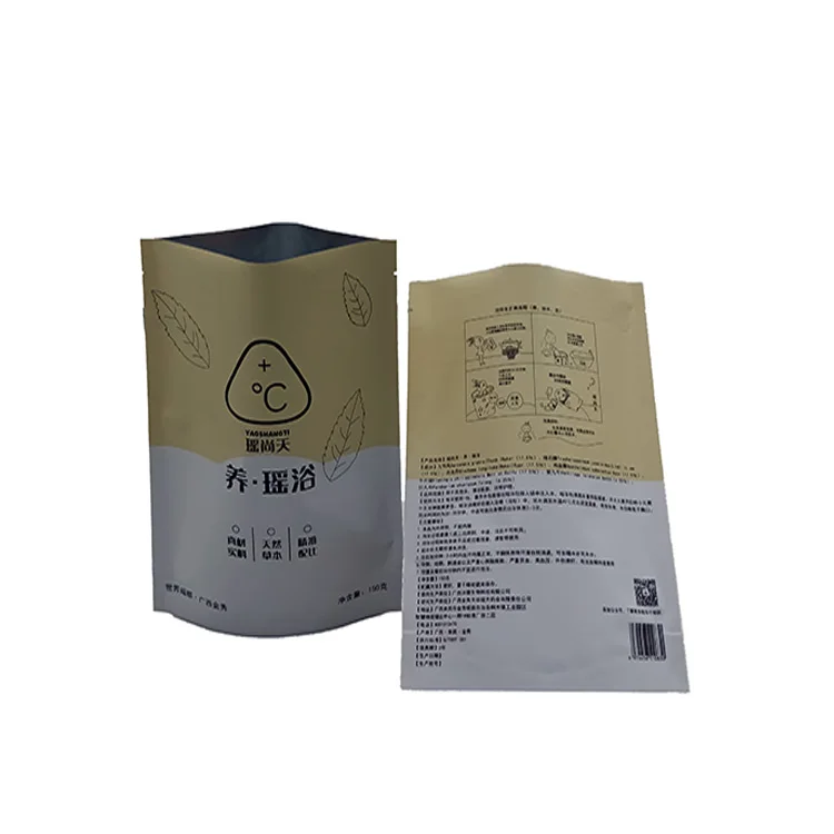 Custom Printed Bath Salt 150g  Packaging Resealable Soft Touch Stand Up Pouch Moisture Proof With Gravure Printed Vmpet Material