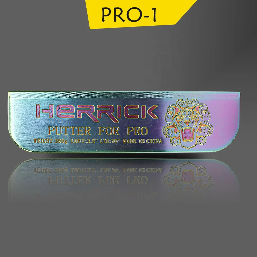 Wholesale Custom 1020 Soft Iron CNC Milled PVD Plating color Golf Club Putter