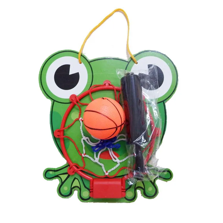 Baby Sport Toy Indoor Outdoor Removable Door Wall Hanging Cartoon Animal Portable Mini Board Basketball Hoop With Ball