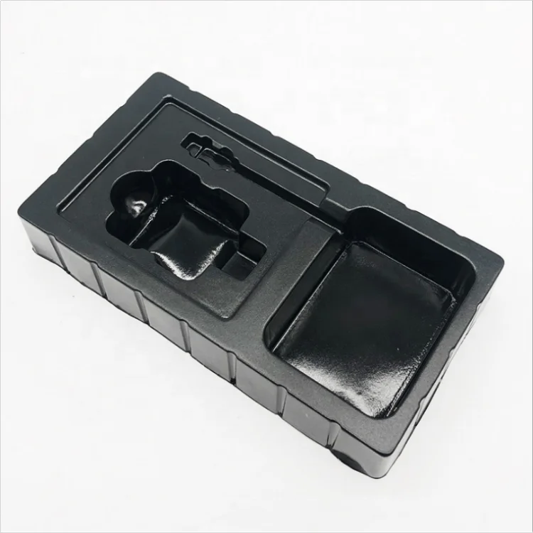 
Guangzhou 2021 Vacuum Formed Velvet Plastic Cosmetic Blister Insert PS Flocked VAC Packaging Tray 
